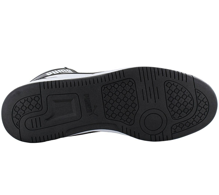 Puma Rebound V6 Mid - Men's Basketball Shoes White-Black 392326-01