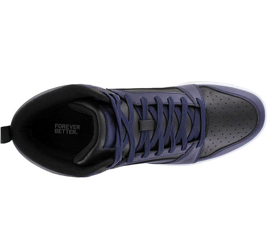 Puma Rebound V6 Mid - Chaussures de basket-ball pour hommes Noir-Bleu 392326-08