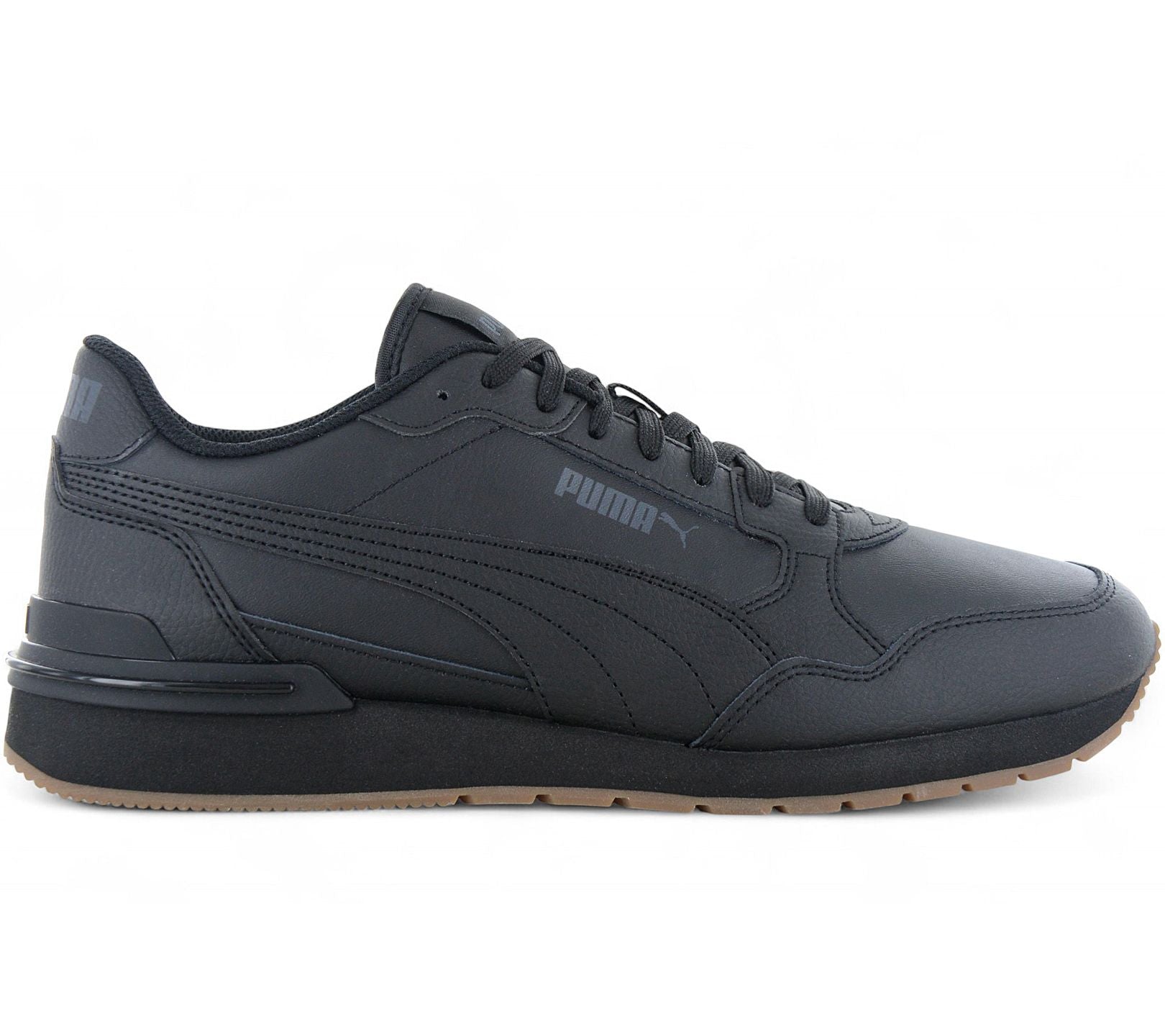 PUMA ST Runner V4 Leather - Herren Sneakers Schuhe Leder Schwarz 399068-12
