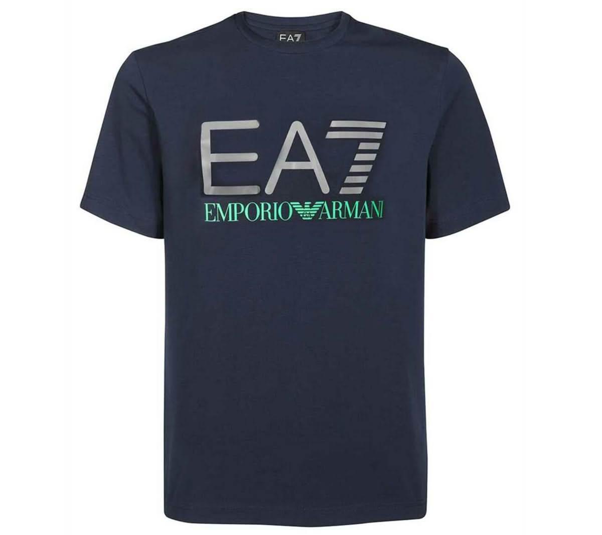 EA7 EMPORIO ARMANI Herren T-Shirt Baumwolle Navy - Blau 3LPT36 - PJ5MZ - 1554 - Brandstyle24