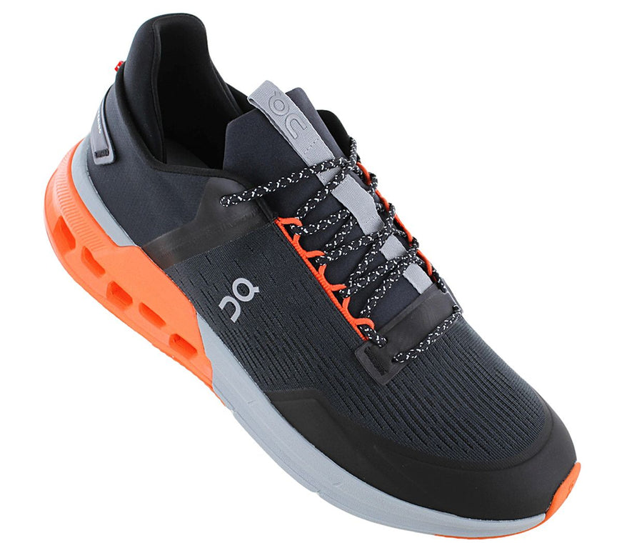 ON Running Cloudnova Flux - Herren Sneakers Cloud Schuhe Black-Flame 3MD10260666