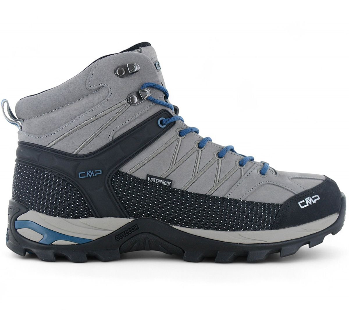 CMP Rigel Mid WP Waterproof - Herren Wanderschuhe Trekking Schuhe Leder Grau 3Q12947 - P535 - Brandstyle24