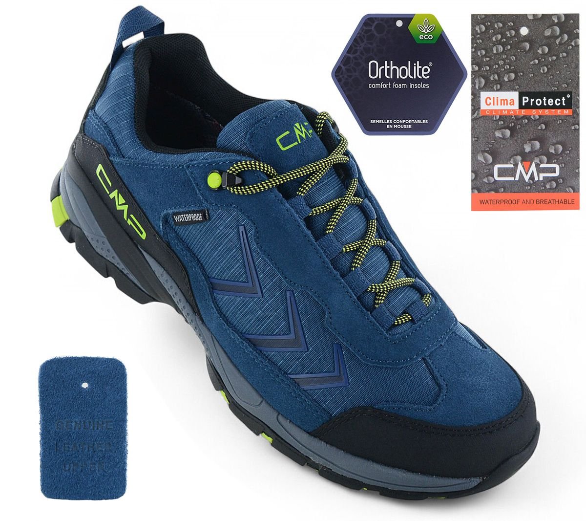 CMP Melnick Low WP Waterproof - Herren Wanderschuhe Trekking Schuhe Blau 3Q19657 - 20MR - Brandstyle24