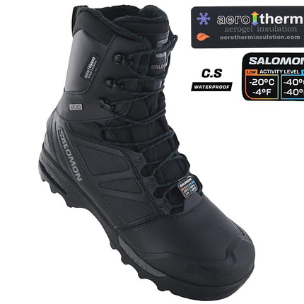 Salomon Toundra Pro CSWP Climasalomon Waterproof - Men's Winter Boots Insulated Black 404727