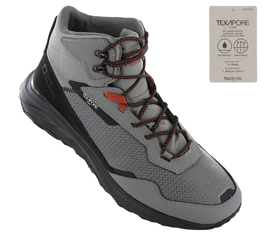 Jack Wolfskin Dromoventure Texapore Mid M - Men's Waterproof Hiking Shoes Gray 4059661-6185
