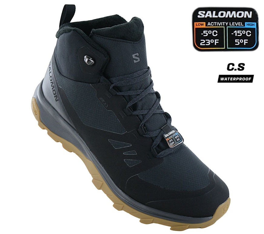 Salomon Outsnap CSWP - ClimaSalomon Waterproof - Stivali invernali da uomo Stivali Scarpe Nero 409220