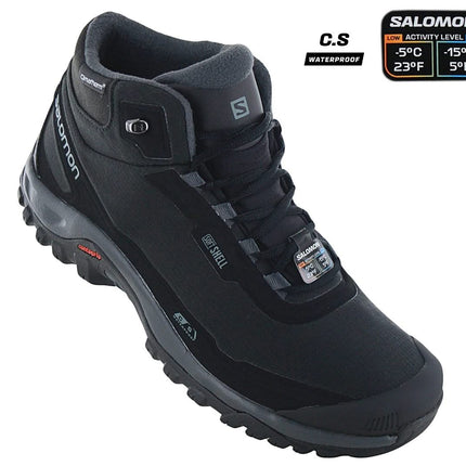 Salomon Shelter CS WP ClimaSalomon Waterproof - Men's Winter Boots Shoes Insulated Black 411104