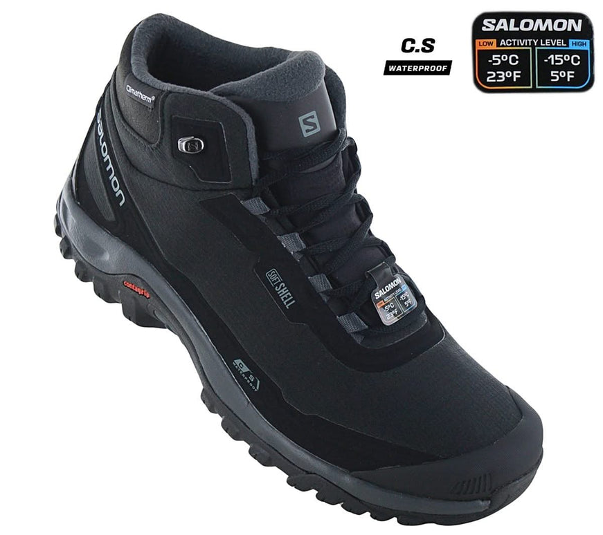 Salomon Shelter CS WP ClimaSalomon Waterproof - Stivali invernali da uomo Scarpe isolate Nero 411104