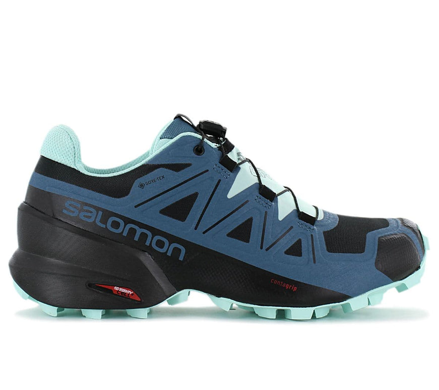 Salomon Speedcross 5 GTX W - GORE-TEX - Damen Trail-Running Schuhe Wanderschuhe Schwarz-Blau 416127