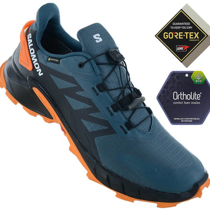 Salomon Supercross 4 GTX - GORE-TEX - Herren Trail-Running Schuhe Laufschuhe Blau 471198