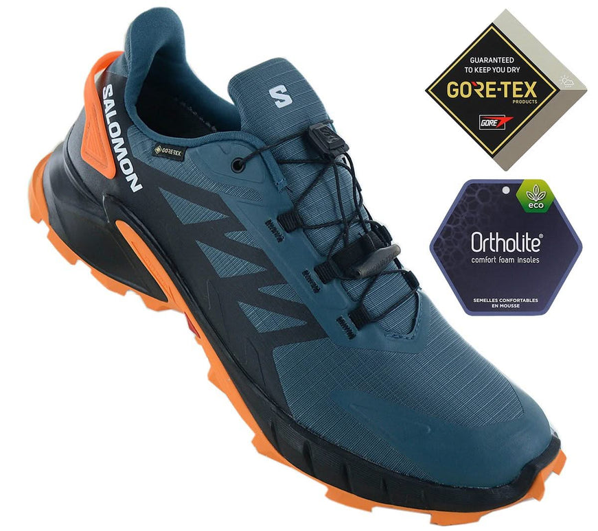 Salomon Supercross 4 GTX - GORE-TEX - Herren Trail-Running Schuhe Laufschuhe Blau 471198