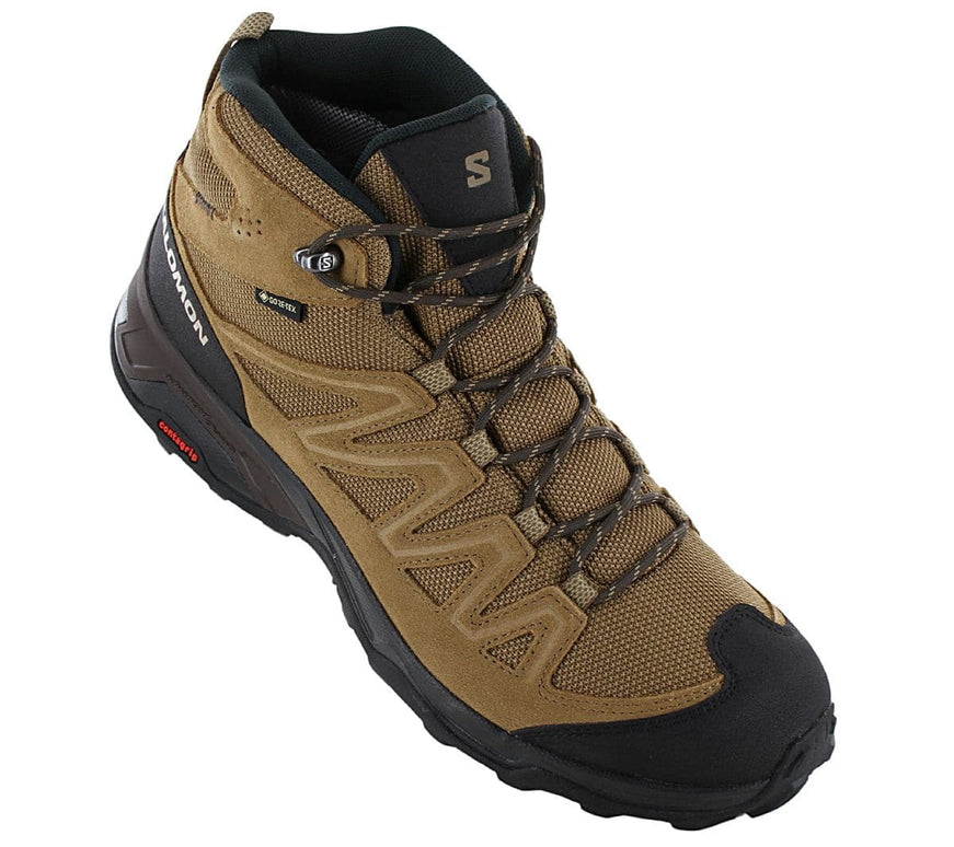 Salomon X Ward Leather Mid GTX - GORE-TEX - Chaussures de randonnée pour hommes Marron 471818