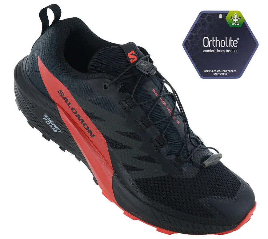 Salomon SENSE RIDE 5 - Trailrunningschoenen heren, hardloopschoenen zwart 472143