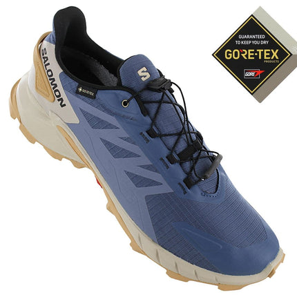 Salomon Supercross 4 GTX - GORE-TEX - Chaussures de course sur sentier pour hommes Chaussures de course Bleu 473861