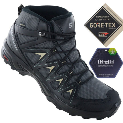 Salomon X Braze Mid GTX - GORE-TEX - Herren Wanderschuhe Grau-Schwarz 474305