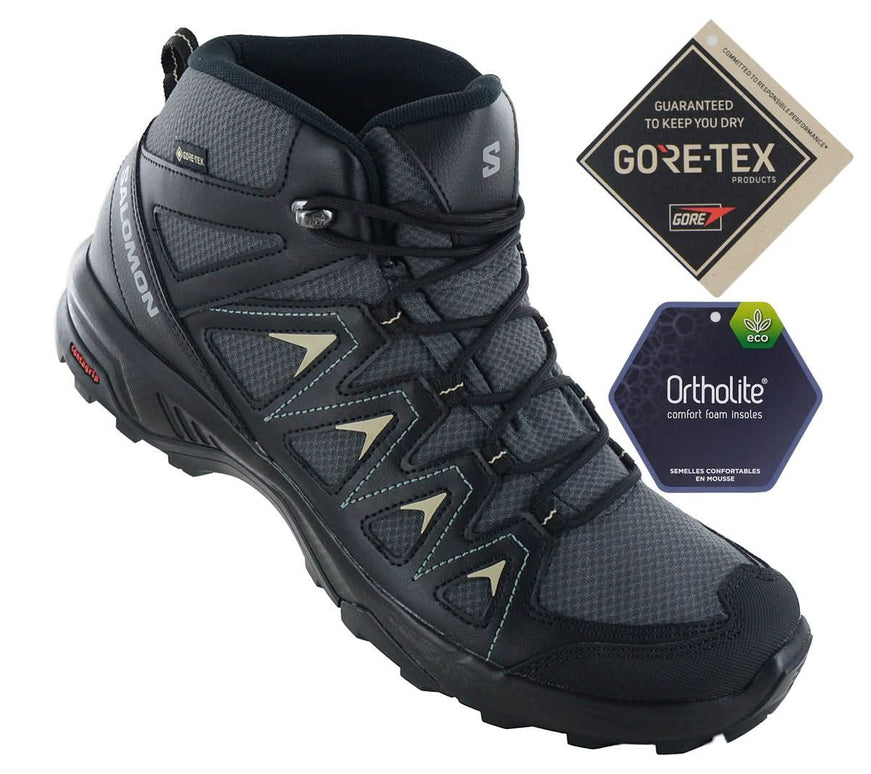 Salomon X Braze Mid GTX - GORE-TEX - Herren Wanderschuhe Grau-Schwarz 474305