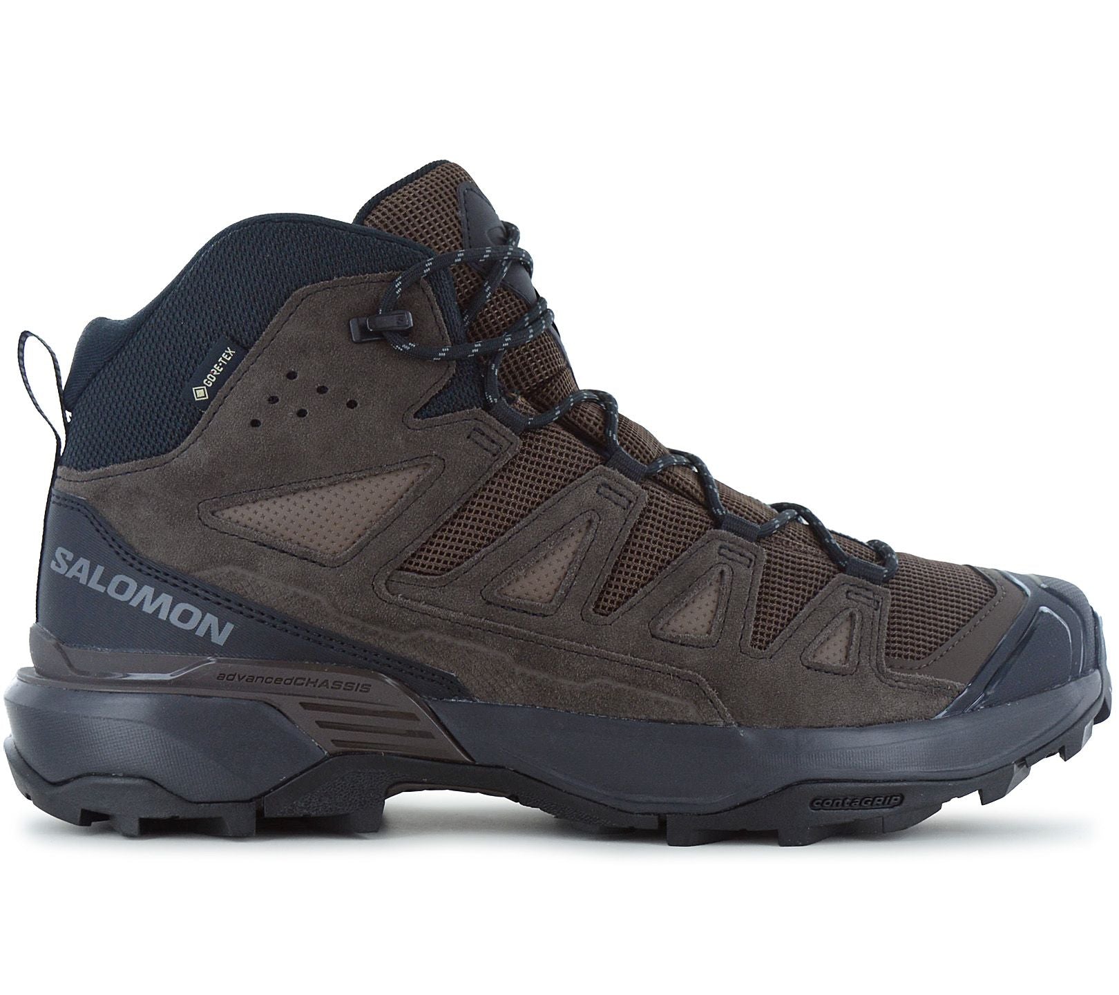 Salomon X ULTRA 360 Leather Mid GTX - GORE-TEX - Herren Wanderschuhe Trekking Stiefel Braun 475709