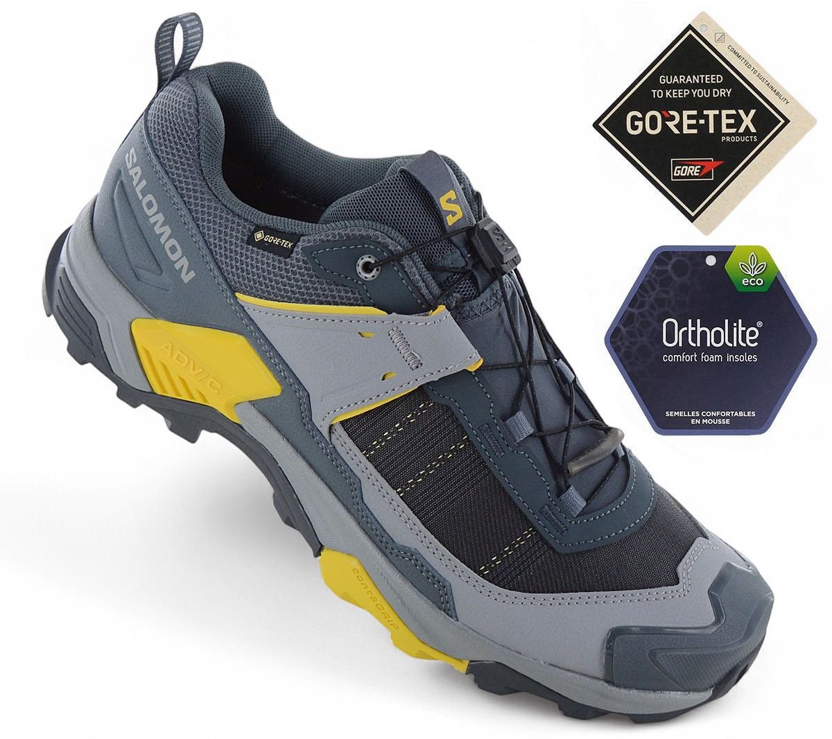 Salomon X ULTRA 5 GTX - GORE - TEX - Herren Wanderschuhe Trekking Schuhe Grau 477259 - Brandstyle24