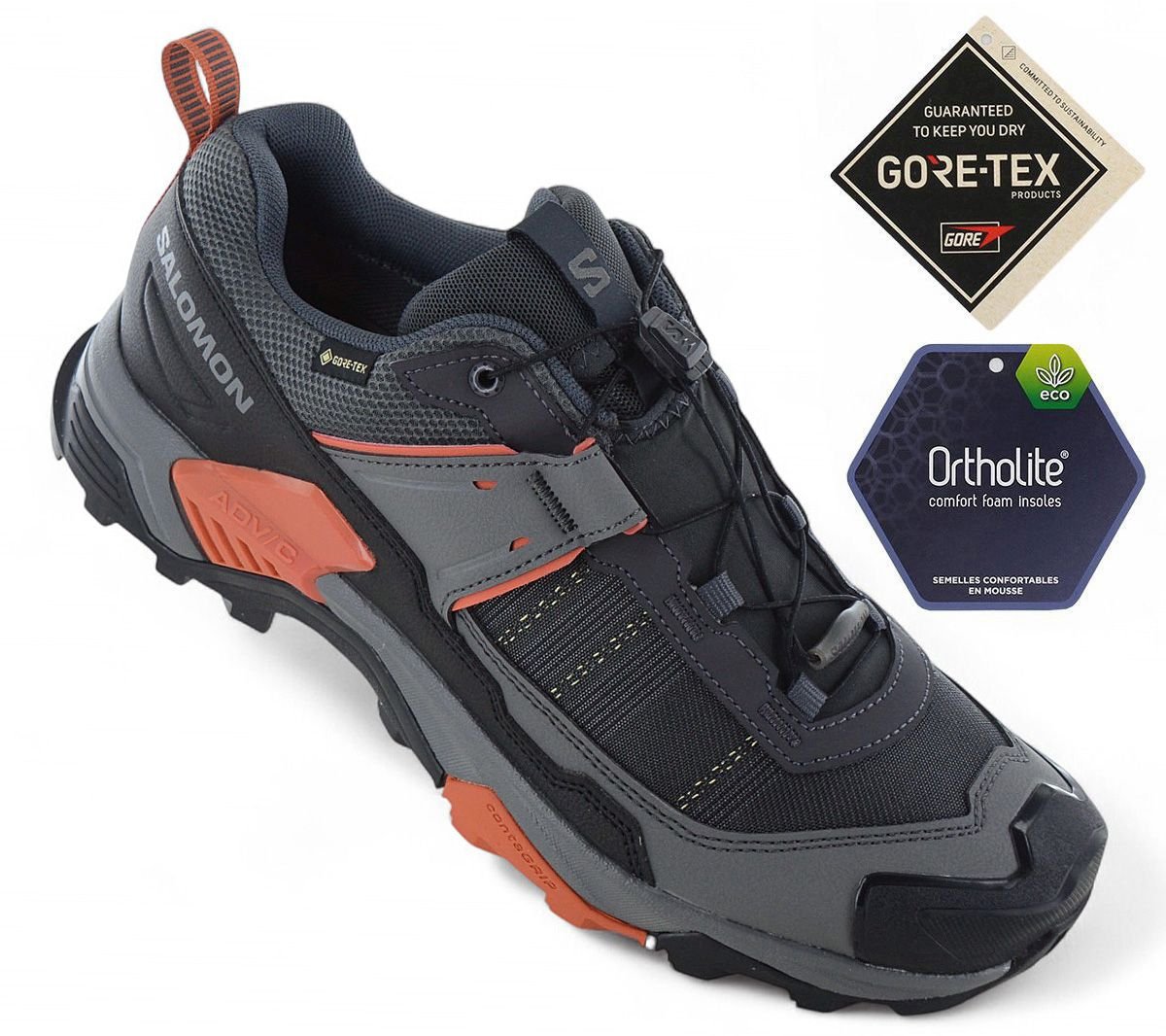 Salomon X ULTRA 5 GTX - GORE - TEX - Herren Wanderschuhe Trekking Schuhe Grau 477978 - Brandstyle24