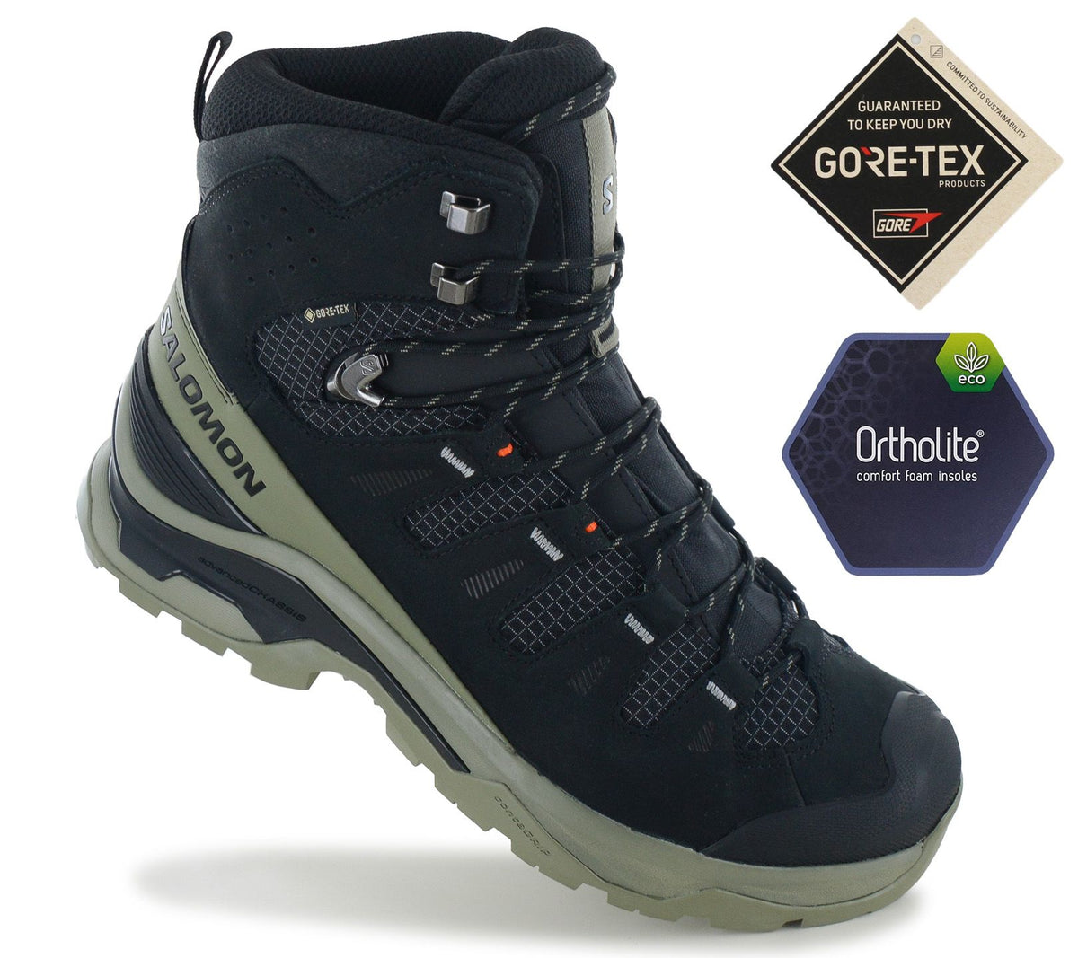 Salomon Quest 5 GTX GORE-TEX - Herren Wanderschuhe Hiking Boots Schwarz 479571