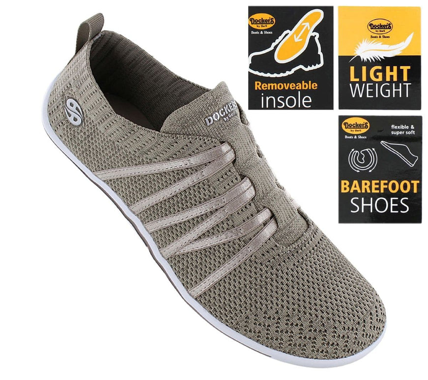 DOCKERS by Gerli 50BA203 - Women's Barefoot Shoes Slip-On Shoes Beige 780534