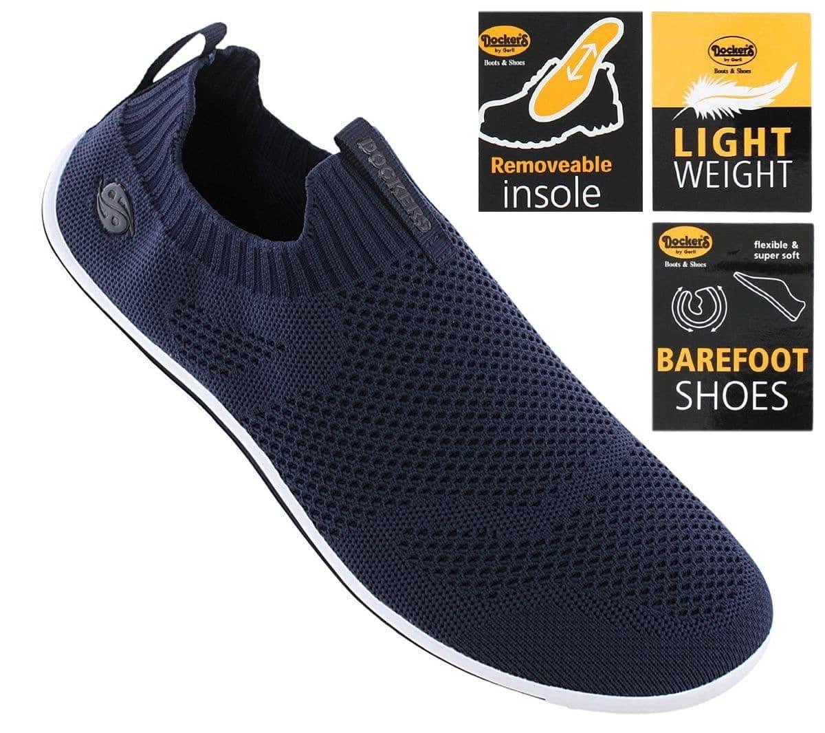 DOCKERS by Gerli 50FB001 - Herren Barfußschuhe Slip - On Schuhe Blau 700660 - Brandstyle24