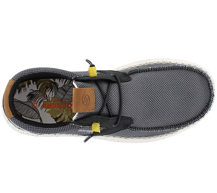DOCKERS by Gerli 52AA002 - Men's Moccasin Espadrilles Shoes Black-Grey 700100