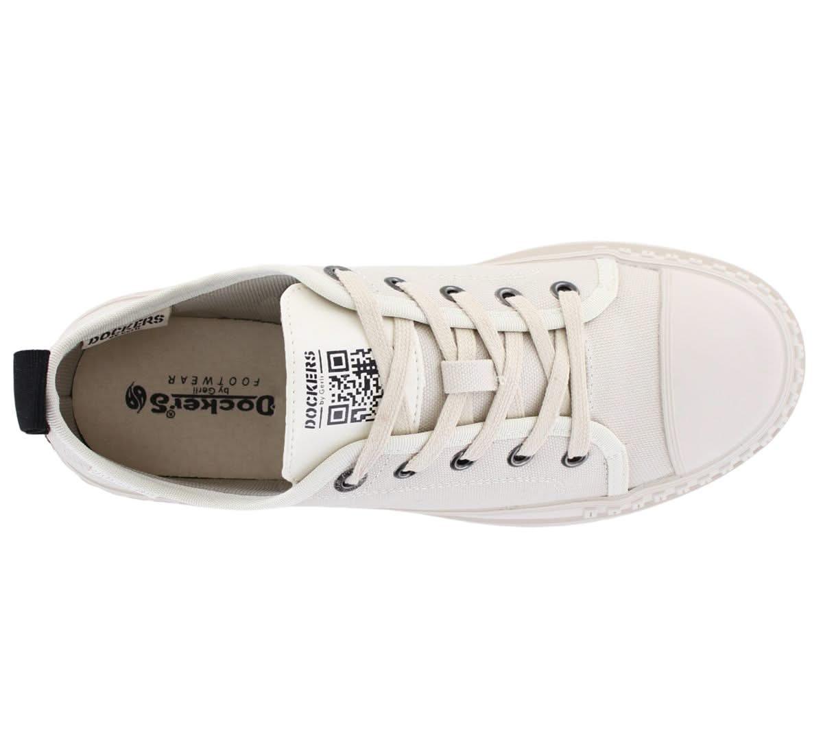 DOCKERS by Gerli 52KC201 - Damen Freizeit Schuhe Canvas Beige 710400 - Brandstyle24