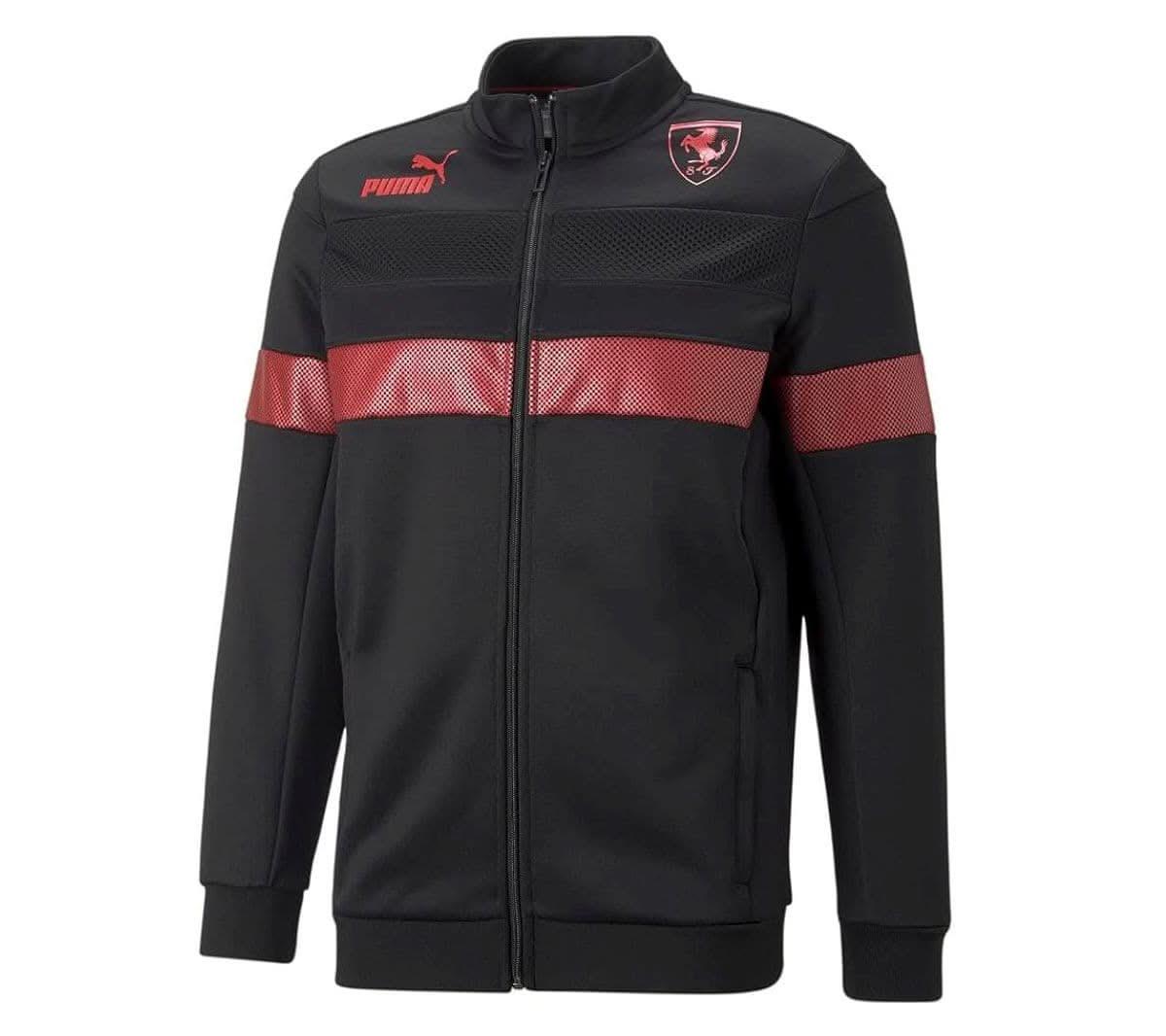 Puma Scuderia Ferrari Metal Energy Race Jacke - Herren Trainingsjacke Schwarz 536414 - 01 - Brandstyle24
