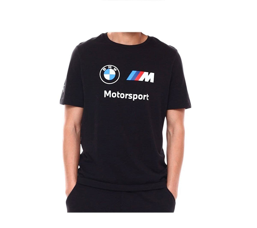 Puma BMW M Motorsport ESS Logo Tee - Heren T-shirt Katoen Zwart 538148-01