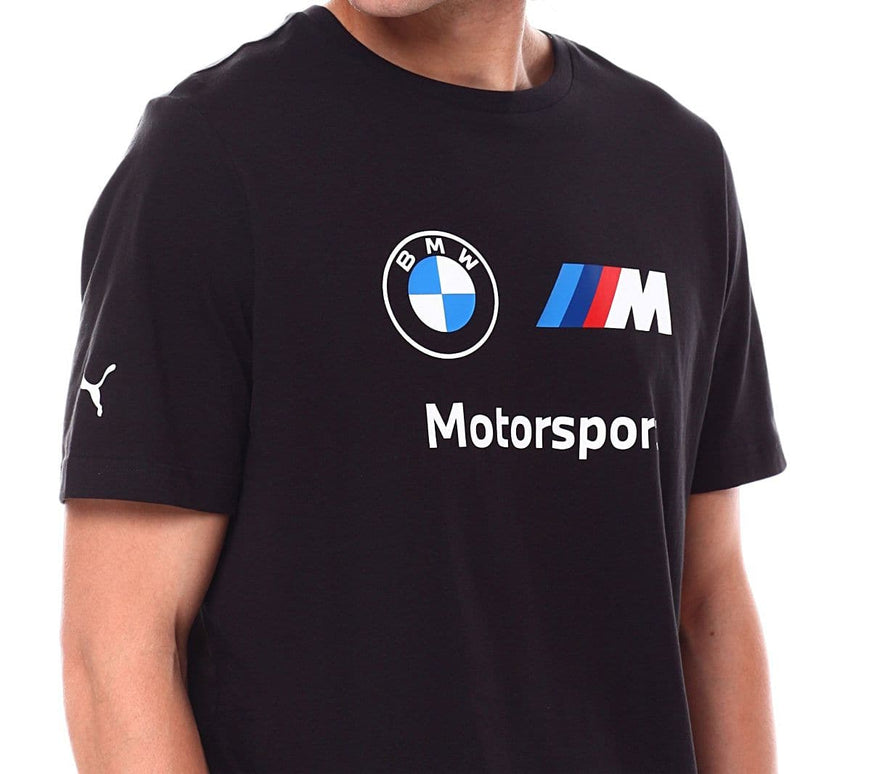 Puma BMW M Motorsport ESS Logo Tee - Men's T-Shirt Cotton Black 538148-01