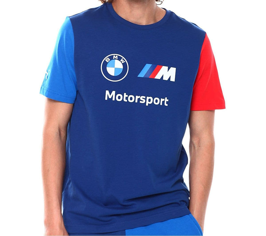 Puma BMW M Motorsport ESS Logo Tee - Men's T-Shirt Cotton Blue 538148-04