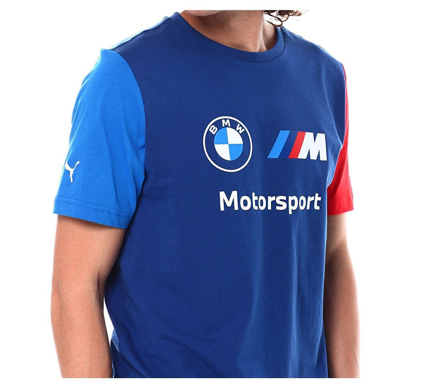 Puma BMW M Motorsport ESS Logo Tee - Men's T-Shirt Cotton Blue 538148-04
