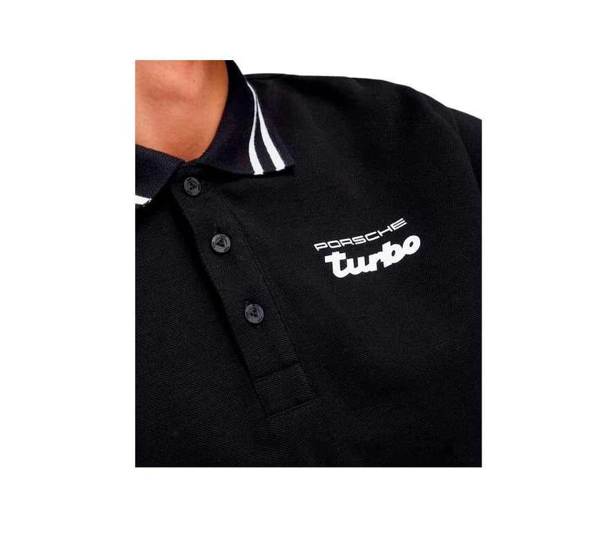Puma PORSCHE TURBO Legacy Polo - Polo da uomo in cotone nero 538235-01