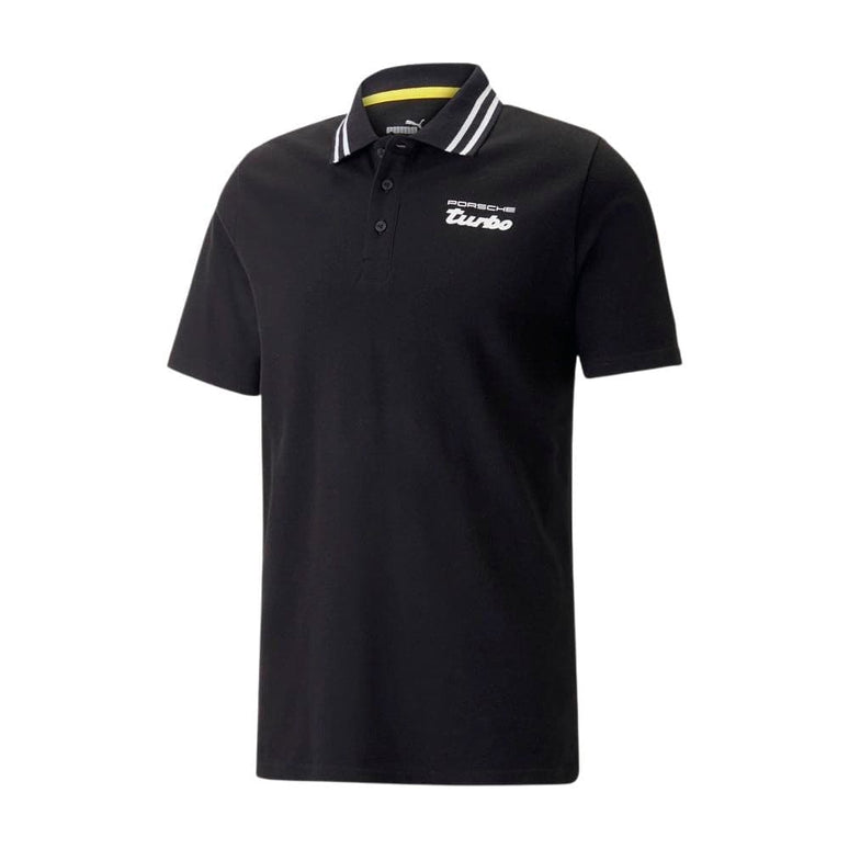 Puma PORSCHE TURBO Legacy Polo - Men's Polo Shirt Cotton Black 538235-01