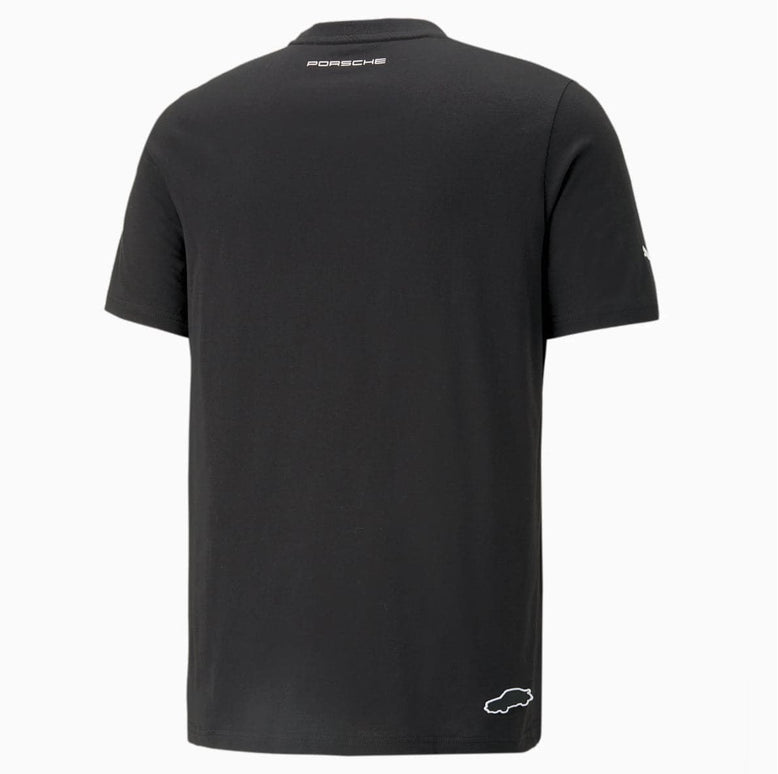 Puma PORSCHE TURBO Legacy Logo Tee - T-shirt da uomo in cotone nero 538236-01