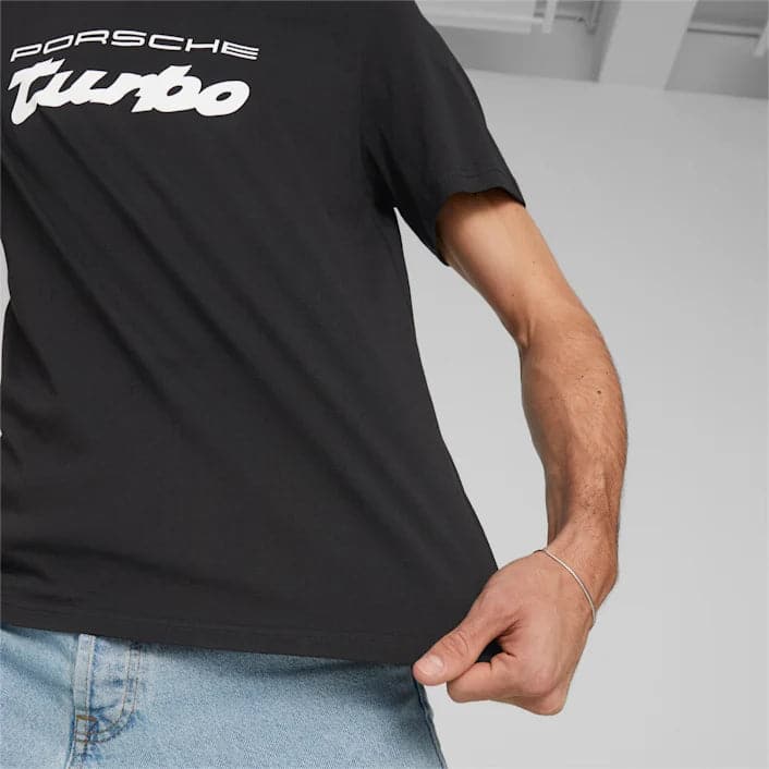 Puma PORSCHE TURBO Legacy Logo Tee - Herren T-Shirt Baumwolle Schwarz 538236-01