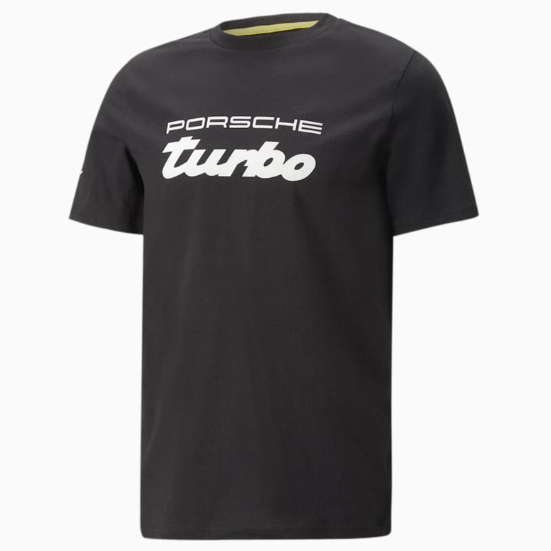 Puma PORSCHE TURBO Legacy Logo Tee - Men's T-Shirt Cotton Black 538236-01