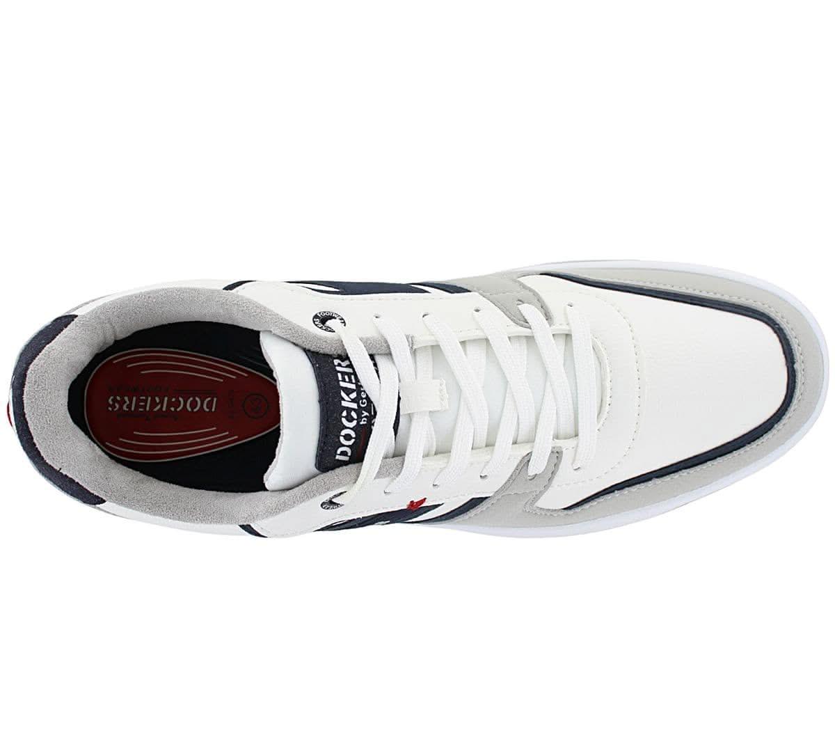 DOCKERS by Gerli 53BY002 - Herren Sneakers Schuhe Weiß - Navy 642500 - Brandstyle24