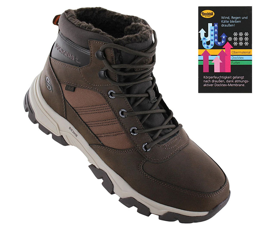 DOCKERS by Gerli Boots - DockTex - Botas De Invierno Hombre Botas Forradas Zapatos Marrón 53HE102-657320