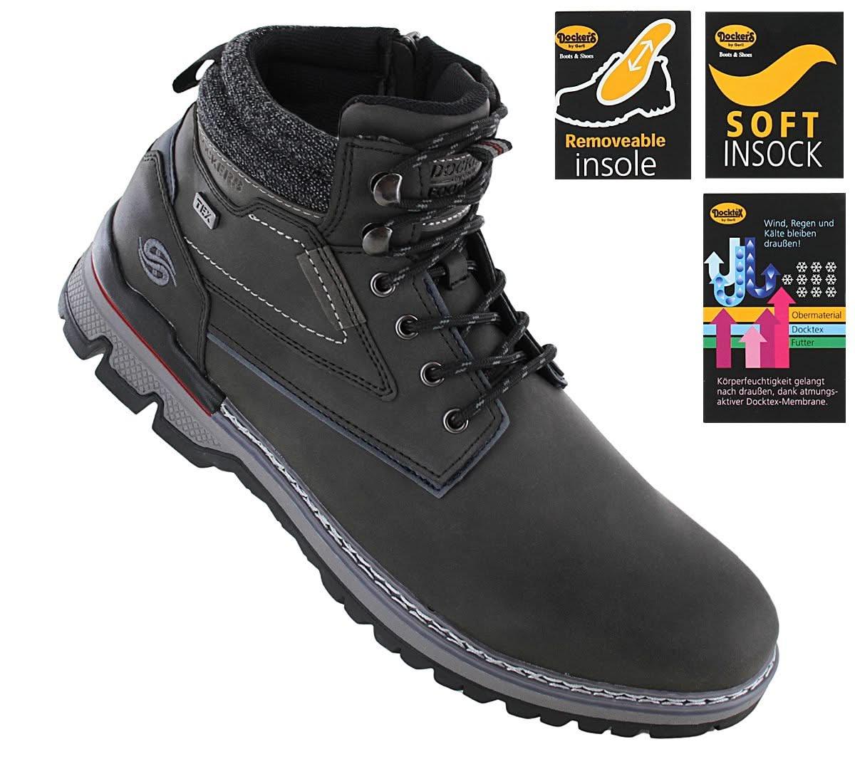 DOCKERS by Gerli Boots - DockTex - Herren Winter Stiefel Boots Schuhe Schwarz 53TA002 - 650100 - Brandstyle24