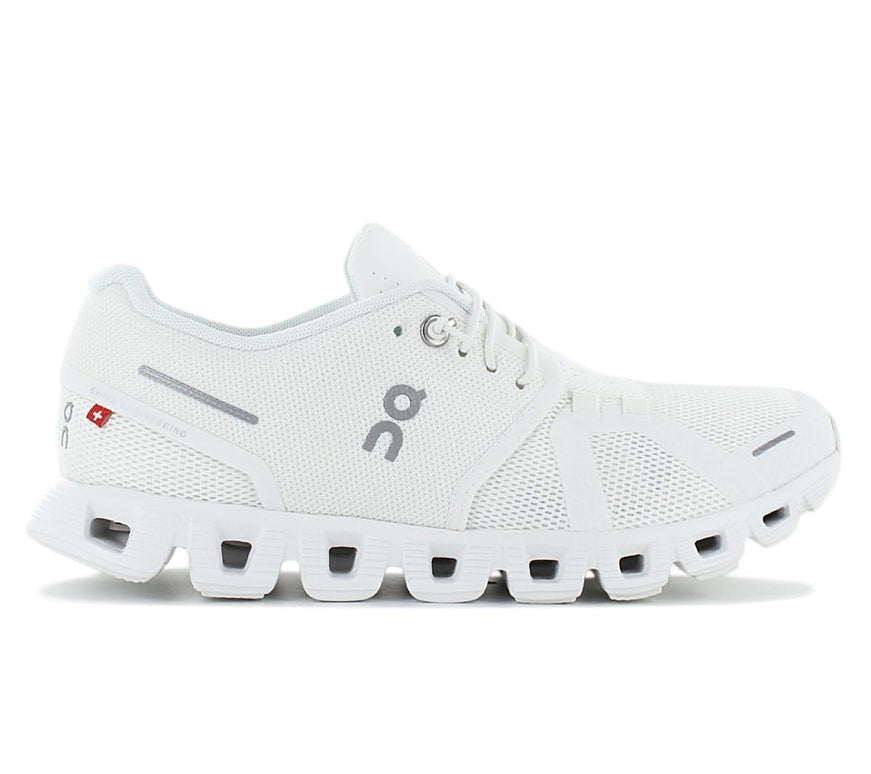 ON Running Cloud 5 - Damen Sneakers Sport Schuhe All-White 59.98902