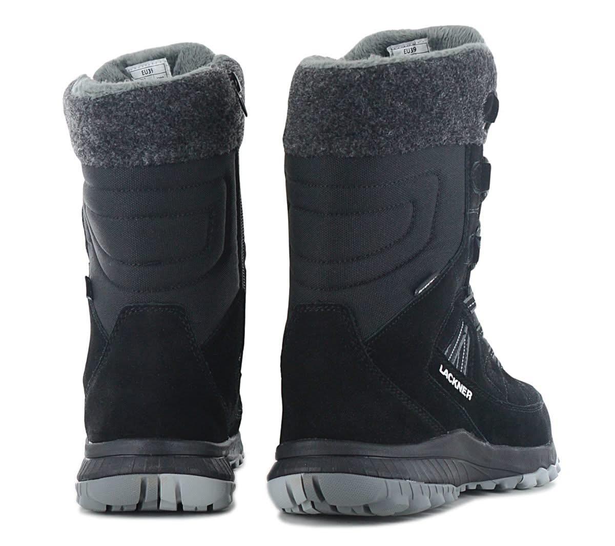 Lackner Kitzbühel Snowstar STX - Damen Winter Stiefel Gefüttert Boots Leder 7313 Schwarz - Brandstyle24