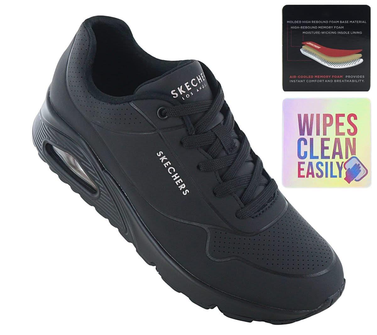 Skechers Uno - Stand on Air - Damen Sneakers Schuhe Schwarz 73690 - BBK - Brandstyle24