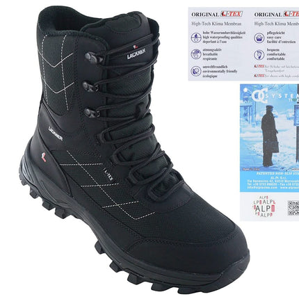 Lackner Kitzbühel Icegrip TX - Men's Winter Boots with integrated Spikes 7378 Black