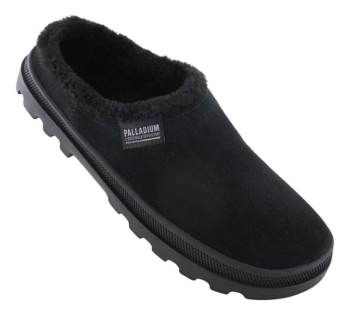 PALLADIUM Palladune Mule Warm - Slipper Hausschuhe Leder Schwarz 74337 - 008 - M - Brandstyle24