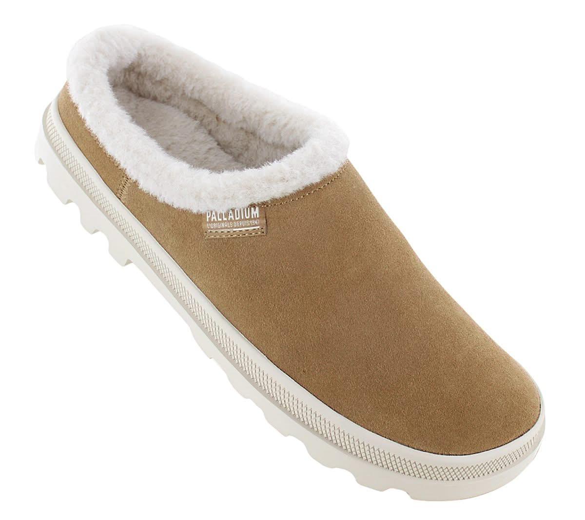 PALLADIUM Palladune Mule Warm - Slipper Hausschuhe Leder Braun 74337 - 252 - M - Brandstyle24