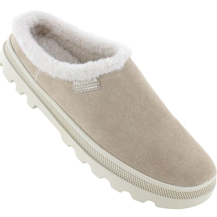 PALLADIUM Palladune Mule Warm - Slipper Hausschuhe Leder Beige 74337-271-M