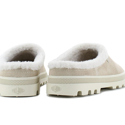 PALLADIUM Palladune Mule Warm - Slipper Hausschuhe Leder Beige 74337-271-M