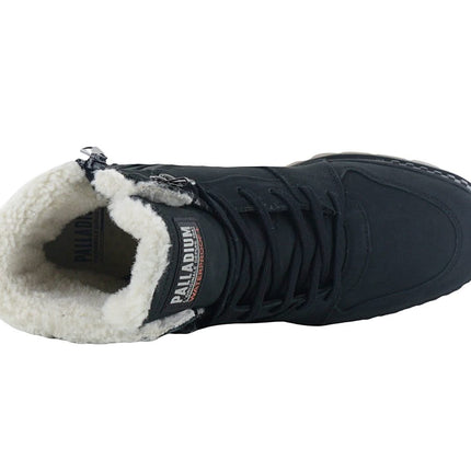 PALLADIUM PallaShock Warm WP Impermeabile - Stivali invernali da uomo Stivali foderati in pelle Neri 74351-008-M